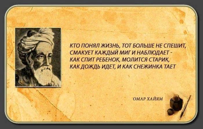 Омар Хайям и его лучшие цитаты о мудрости жизни