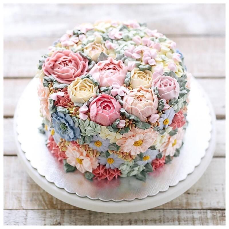 Потрясающие цветочные торты, вдохновлённые приходом осени