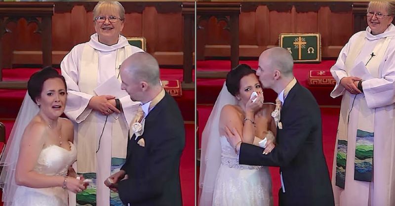 Невеста не ожидала, что ее ждет после церемонии. Когда увидела, что происходит за её спиной, начинает плакать!